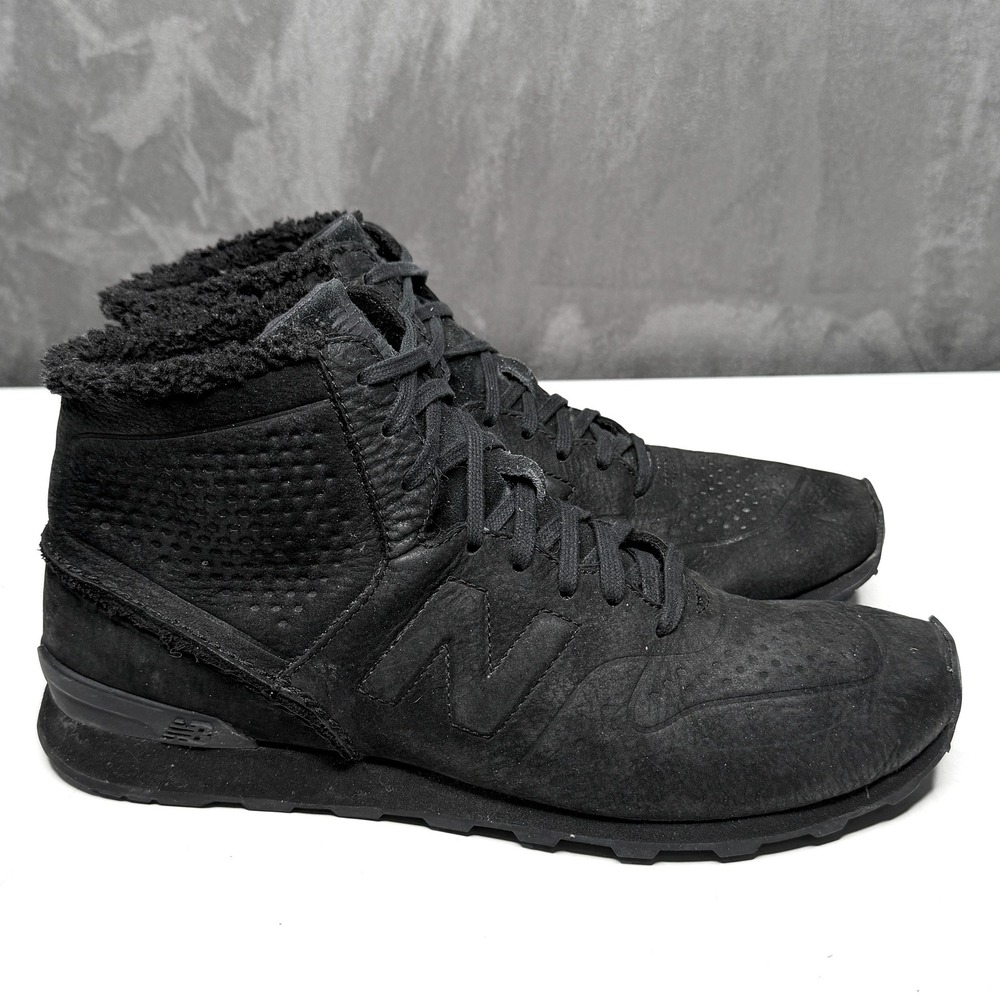 New‎ Balance 696 Sneaker Boot Mid Womens Sz 10 Black Suede Lined Outdoor Hiking